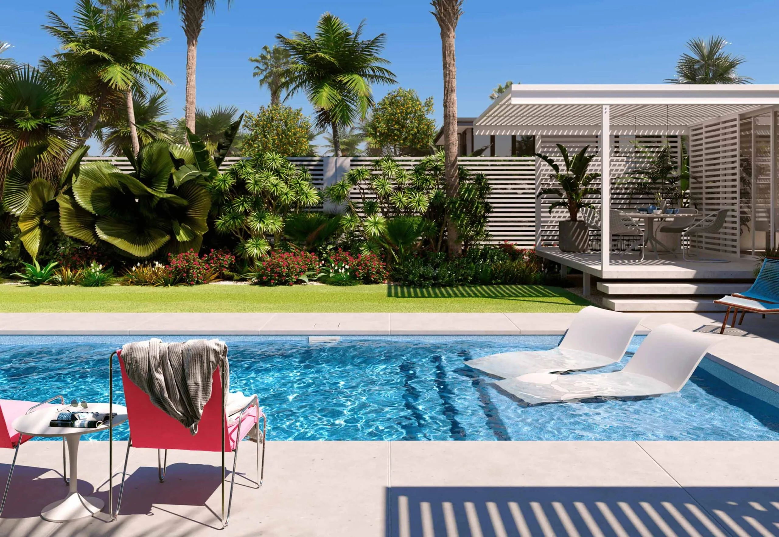 Latham fiberglass pool lifestyle