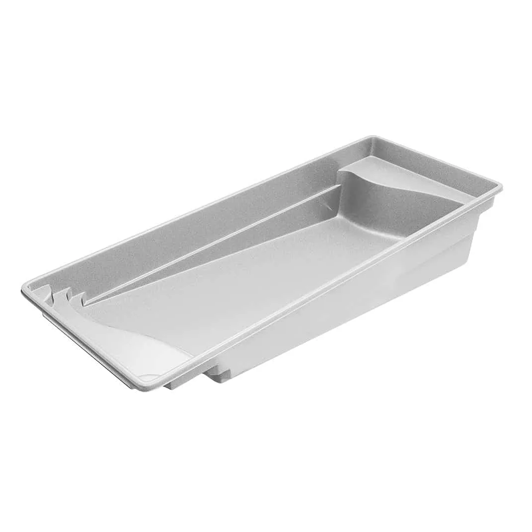 Latham Barcelona fiberglass pool shell render, 38' × 16'