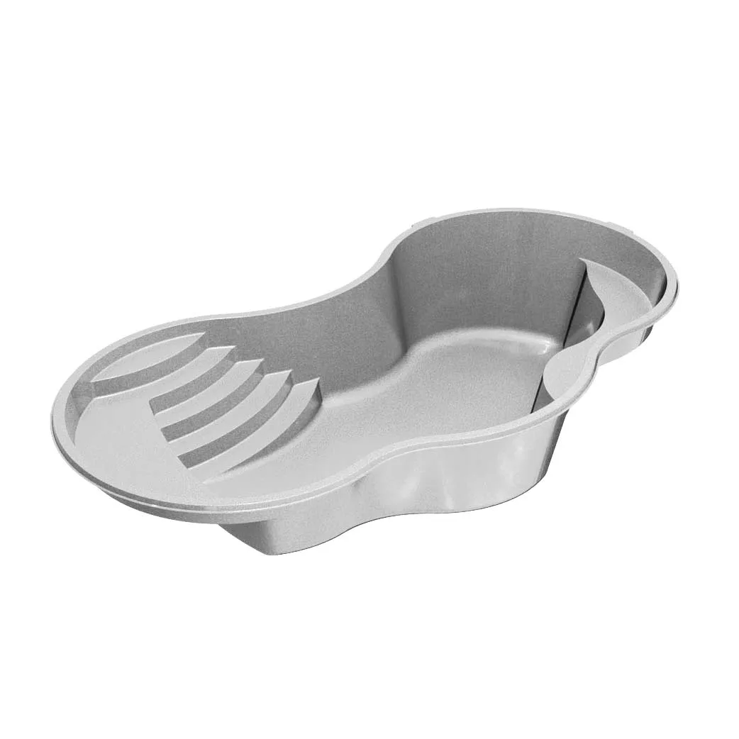 Latham Coral 16 fiberglass pool shell render, 30.83' × 16'